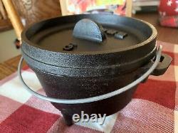 Lodge Cast Iron 6 Camp Dutch Oven Discontinued 1 qt Original Box NWT 3 leg HTF