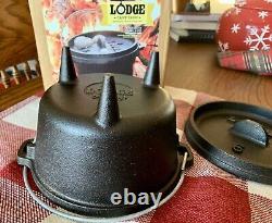 Lodge Cast Iron 6 Camp Dutch Oven Discontinued 1 qt Original Box NWT 3 leg HTF