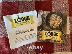 Lodge Cast Iron 6 Camp Dutch Oven Discontinued 1 qt Original Box NWT 3 leg HTF