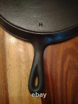 Lodge Cast Iron Griddle #9, OG, Makers Mark H, Heat Ring, Restored