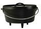 Lodge L12dc03 Cast Iron 8 Quart Seasoned Deep Camp Oven With Legs & Cover