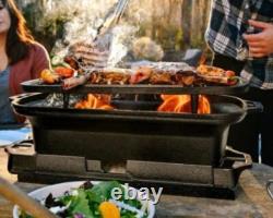 Lodge Pre-Seasoned Cast Iron Grill Easily Adjustable Airflow Grill 19.5 In
