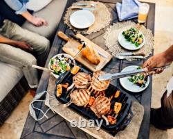 Lodge Pre-Seasoned Cast Iron Grill Easily Adjustable Airflow Grill 19.5 In