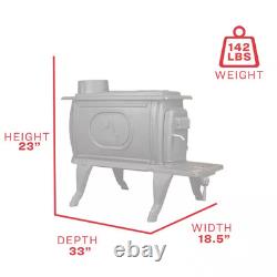 Logwood 900 Sq. Ft. 2020 EPA Certified Cast Iron Wood-Burning Stove