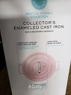 Martha Stewart Enameled Cast Iron 6 Qt. Round Dutch Oven/Casserole Teal