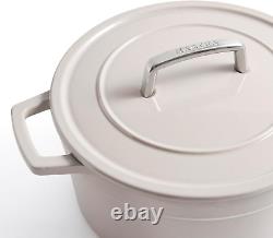 Martha by 7 QT Enameled Cast Iron Dutch Oven WithLid Cobblestone