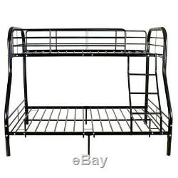 Metal Bunk Beds Frame 250lbs load Twin Over Full Size Ladder Kid Dorm Bedroom