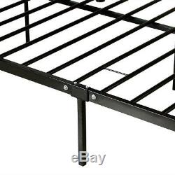 Metal Bunk Beds Frame 250lbs load Twin Over Full Size Ladder Kid Dorm Bedroom