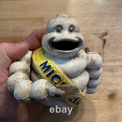 Michelin Tire Man Mechanical Piggy Bank CAST IRON Goodyear Collector 2+LBS GIFT