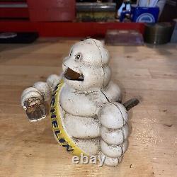 Michelin Tire Man Mechanical Piggy Bank CAST IRON Goodyear Collector 2+LBS GIFT