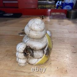 Michelin Tire Man Mechanical Piggy Bank CAST IRON Goodyear Collector 2+LBS GIFT