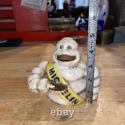 Michelin Tire Man Mechanical Piggy Bank CAST IRON Goodyear Collector 2+LBS GIFT
