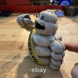 Michelin Tire Man Mechanical Piggy Bank CAST IRON Goodyear Collector 2+LBS GIFT