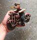 Motorcycle Popeye Cast Iron Patina Fatboy Rider Hotrod Collector 4+ Lbs Gift