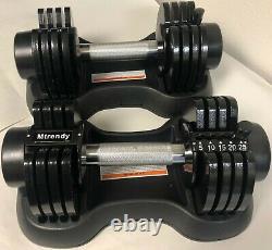 Mtrendy 5-25 lbs adjustable Dumbbell Black Single / Pair Weight Workout Exercise