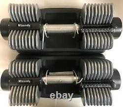 Mtrendy 5-50 lbs Adjustable Dumbbell Silver Single / Pair Weight Exercise New