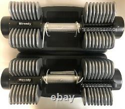 Pair Weight Exercise New Mtrendy 5-50 lbs Adjustable Dumbbell Silver Single 