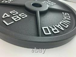 NEW45LB PAIR Total 90LBS Machined Olympic Weight Plates Barbell Plates 45LB PAIR