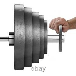 NEW 2 Full Olympic Cast Iron Weight Plate Set (245lbs) 5-7 WEEK ARRIVAL
