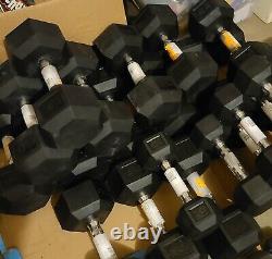 NEW CAP COATED RUBBER HEX DUMBBELLS select weight 10, 15, 20, 25, 30, 35, 40LB