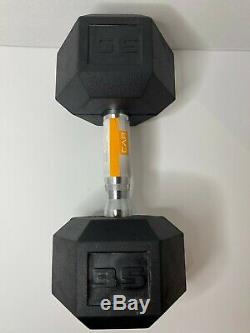 NEW CAP COATED RUBBER HEX DUMBBELLS select-weight 5,10,15, 20, 25, 30, 35, 40LB
