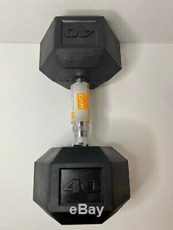 NEW CAP COATED RUBBER HEX DUMBBELLS select-weight 5,10,15, 20, 25, 30, 35, 40LB