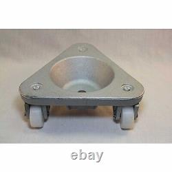 NEW! Cast Iron Triangular Cup Dolly PE Wheels 450 Lb. Capacity