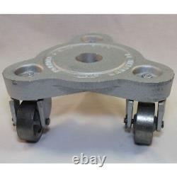 NEW! Cast Iron Triangular Cup Dolly Semi Steel Wheels 525 Lb. Capacity