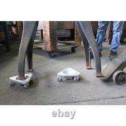 NEW! Cast Iron Triangular Cup Dolly Semi Steel Wheels 525 Lb. Capacity