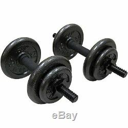 NEW Golds Gym 40 lb Cast Iron Dumbbell (Pair) Adjustable Weights IN HAND