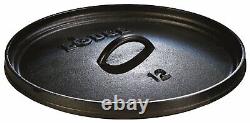 NEW L12DCO3 Deep Cast-Iron Camp Dutch Oven with lid & Legs, 12, 8 Qt