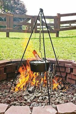 NEW L12DCO3 Deep Cast-Iron Camp Dutch Oven with lid & Legs, 12, 8 Qt