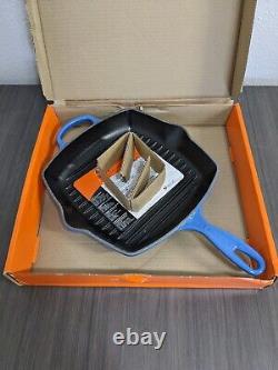 NEW Le Creuset Enamelled Cast Iron Square Grill Skillet Marseille Blue