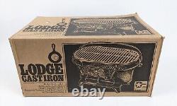 NEW Lodge Cast Iron Sportsmans Hibachi Style Charcoal Grill Duck Motif USA MADE