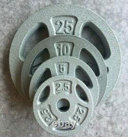 NEW Standard 1 Weight Plates CHOOSE PAIR 25 10 5 2.5LB CAP Cast Iron Grip