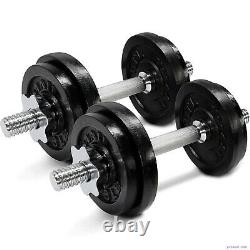 NEW Yes4All 50lbs Adjustable Dumbbells w Dumbbell Bar Connector SHIPS FAST