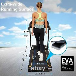 NO. 1 330LB New2in1+3.25HP Electric Folding Treadmill Jogging Running Machine LCD