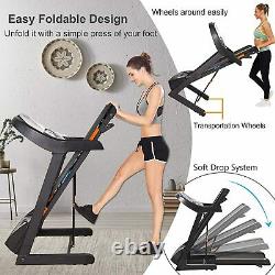 NO. 1 330LB New2in1+3.25HP Electric Folding Treadmill Jogging Running Machine LCD