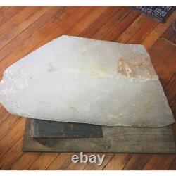 Natural Quartz Crystal Massive 450 lbs with Terminus Cast Iron Base Sculpture
