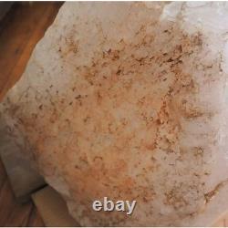 Natural Quartz Crystal Massive 450 lbs with Terminus Cast Iron Base Sculpture