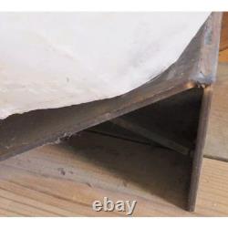 Natural Quartz Crystal Massive 450 lbs with Terminus Cast Iron Base Sculpture