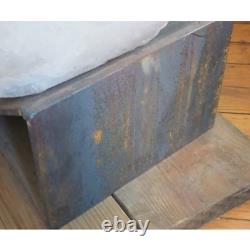 Natural Quartz Crystal Massive 450 lbs with Terminus Cast Iron Base Sculpture