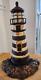Nautical Heavy Cast Iron Lighthouse Door Stop Vintage 10lbs. 15.5 Needs Tlc