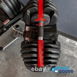 New 105 Lb Adjustable Dumbbells + Stand Like Bowflex SelectTech, In Stock