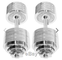 New 105 Lb Pair Adjustable Weight Dumbbells Set Dumbells, FREE SAME DAY SHIPPING