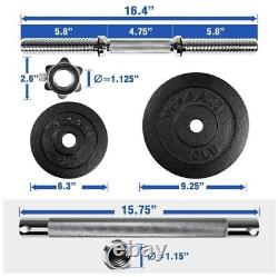 New 190 lbs Adjustable Dumbbells Set Weights, Handles, Connector Bar 200 lbs