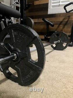 New 65 Lb Weight Plate Set With 60 Straight Bar Barbell, IN STOCK Fast Shipping