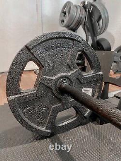 New 65 Lb Weight Plate Set With 72 Straight Bar Barbell, IN STOCK Fast Shipping