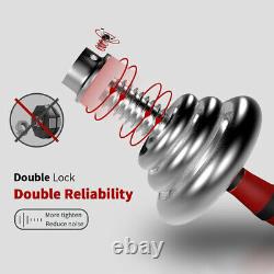 New 66LB Dumbbell Barbell Adjustable Weight Cast Full Iron Fitness GYM Home Set