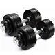 New Adjustable Dumbbells 105 Lbs (2x52.5lbs) Pair Weight Set Cast Iron In Hand